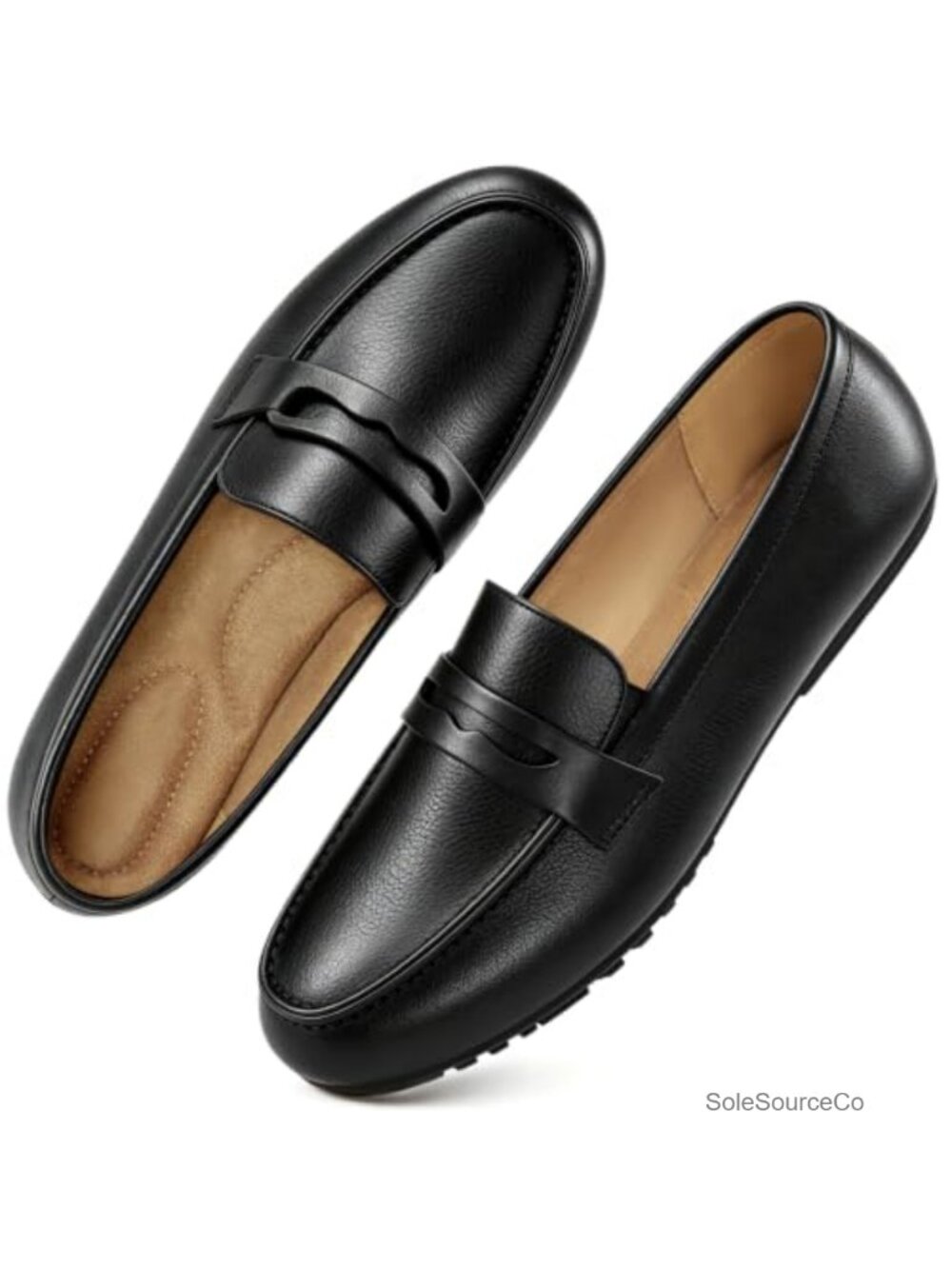 Women's Faux Leather Loafers Slip-On Business Casual Work Flats